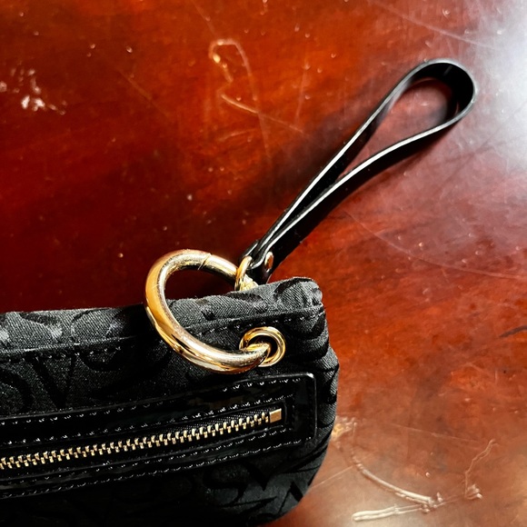Simply Vera by VERA WANG Black Fabric Signature Clutch Wristlet Evening Bag - Picture 7 of 7